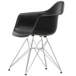 Eames DAR chair, deep black - chrome