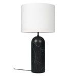 Floor lamps, Gravity XL floor lamp, low, black marble - white, Black & white
