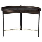 Coffee tables, Compose coffee table, 70 cm, smoked oak - brass, Brown