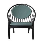 Armchairs & lounge chairs, J166 Jørna armchair, black oak - dark green, Black