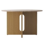 Dining tables, Androgyne dining table 120 cm, oak - Kunis Breccia stone, Beige