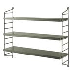 Wall shelves, String Pocket shelf, sage, Green