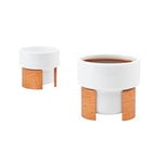 Cups & mugs, Warm espresso cup 0,8 dl, 2 pcs, white - oak, Natural