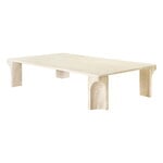 Coffee tables, Doric coffee table, 140 x 80 cm, neutral white travertine, Beige