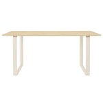 70/70 table, 170 x 85 cm, solid oak - white