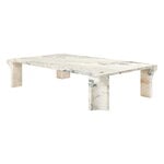GUBI Table basse Doric, 140 x 80 cm, calcaire gris électrique