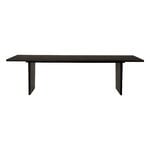 Private dining table, 260 x 100 cm, black / brown stained ash