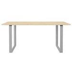 70/70 table, 170 x 85 cm, solid oak - grey