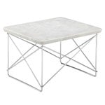 Side & end tables, Eames LTR Occasional table, marble - chrome, White