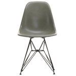 Chaises de salle à manger, Eames DSR Fiberglass Chair, raw umber - noir, Gris
