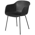 Muuto Fiber armchair, tube base, black