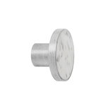 Hook, large, steel - white marble Hook, large, steel - white marble