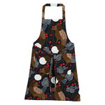 Ketunmarja apron, dark blue - brown Ketunmarja apron, dark blue - brown