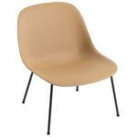 Muuto Fiber lounge chair, tube base, ochre - black