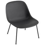 Armchairs & lounge chairs, Fiber lounge chair, tube base, black, Black