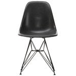 Ruokapöydän tuolit, Eames DSR Fiberglass tuoli, elephant hide grey - musta, Musta