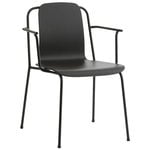 Dining chairs, Studio armchair, black, Black