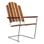 Outdoor lounge chairs, Sunlounger A3, galvanized steel - teak, Natural
