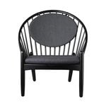 J166 Jørna armchair, black oak - dark grey