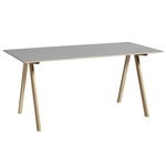 Office desks, CPH10 table, 160 x 80 cm, lacquered oak - grey lino, Gray