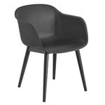 Fiber armchair, wood base, black, PU lacquer Fiber armchair, wood base, black, PU lacquer