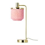 Fringe table lamp, pale pink