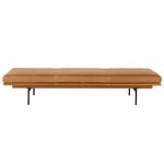Daybed, Daybed Outline, pelle cognac - nero, Marrone