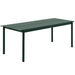 Patio tables, Linear Steel table 200 x 75 cm, dark green, Green
