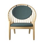 Armchairs & lounge chairs, J166 Jørna armchair, oak - dark green, Natural