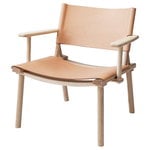 Armchairs & lounge chairs, December Lounge chair, ash - natural leather, Natural
