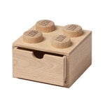 Kids' small storage, Lego Wooden Desk Drawer 4, soaped oak, Natural