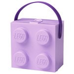 Brotdosen und Lunchboxes, Lunchbox Lego mit Griff, lavendel, Violett