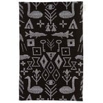 Saana ja Olli Maailman synty tea towel/placemat, large, black