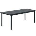 Patio tables, Linear Steel table 200 x 75 cm, black, Black