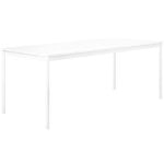 Tables de salle à manger, Table Base 190 x 85 cm, stratifié avec bords en ABS, Blanc