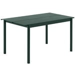Tavoli da patio, Tavolo Linear Steel 140 x 75 cm, verde scuro, Verde