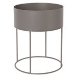 Ferm Living Fioriera Plant Box, rotonda, grigio caldo
