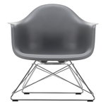 Armchairs & lounge chairs, Eames LAR armchair, granite grey - chrome, Grey