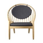 Armchairs & lounge chairs, J166 Jørna armchair, oak - dark grey, Grey
