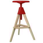 Tom bar stool, beech - red Tom bar stool, beech - red