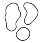 Ferm Living Pond trivet, set of 3, black brass
