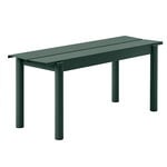 Outdoor benches, Linear Steel bench 110 cm, dark green, Green