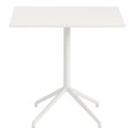 Tables de salle à manger, Table Still Cafe 75 x 65 cm, blanc , Blanc