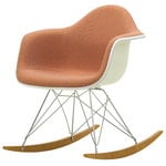 Eames RAR rocking chair, upholstered, pale rose/cognac Eames RAR rocking chair, upholstered, pale rose/cognac