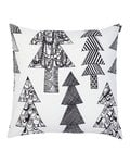 Kuusikossa tyynynpäällinen 45 x 45 cm, valkoinen - musta Kuusikossa tyynynpäällinen 45 x 45 cm, valkoinen - musta