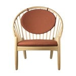 Armchairs & lounge chairs, J166 Jørna armchair, oak - burnt orange, Natural