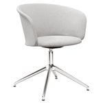 Office chairs, Kendo swivel chair, porcelain - polished aluminium, Gray