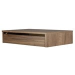 Wall shelves, Pythagoras drawer, walnut, Brown