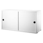 Shelving units, String cabinet, 78 x 30 cm, white, White