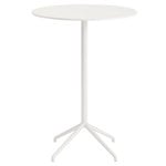 Tables de salle à manger, Table de bar Still Cafe 75 cm, h. 105 cm, blanc , Blanc